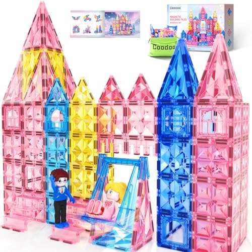 60 piece diamond magnetic tiles dream castle