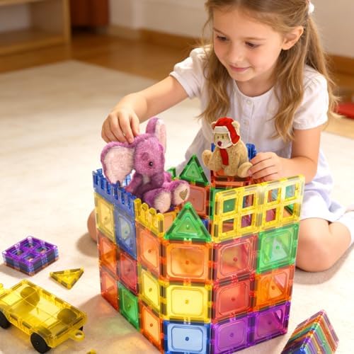 70 piece magnetic tiles set