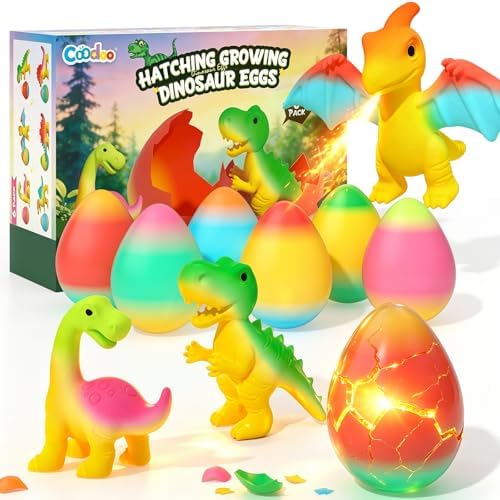 Dinosaur hatching surprise eggs, six pack