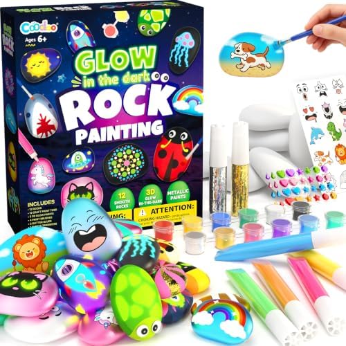 Glow in the dark rock painting kit